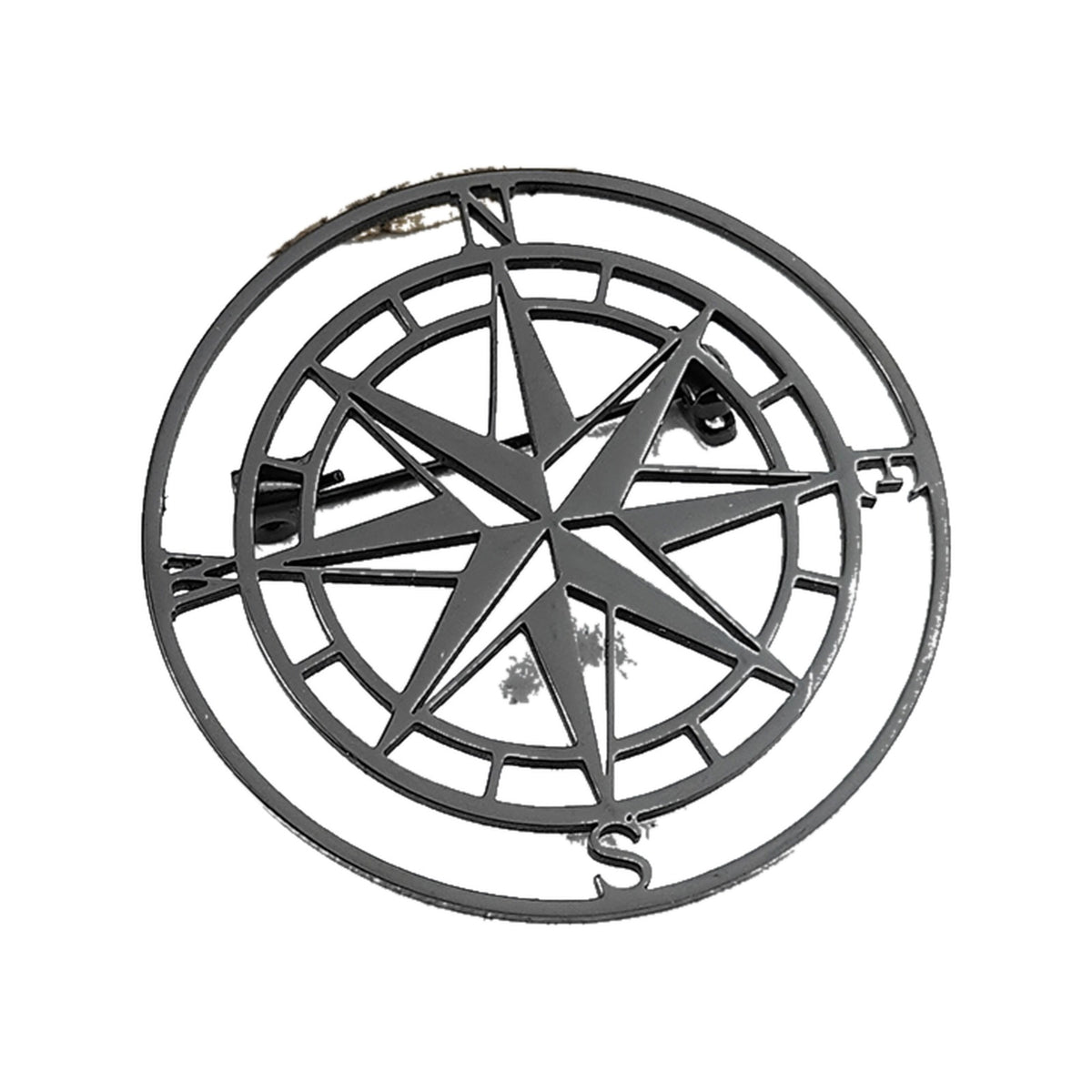 The Black Compass Rose Pin