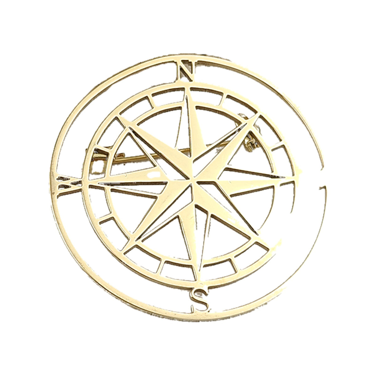The Gold Compass Rose Pin